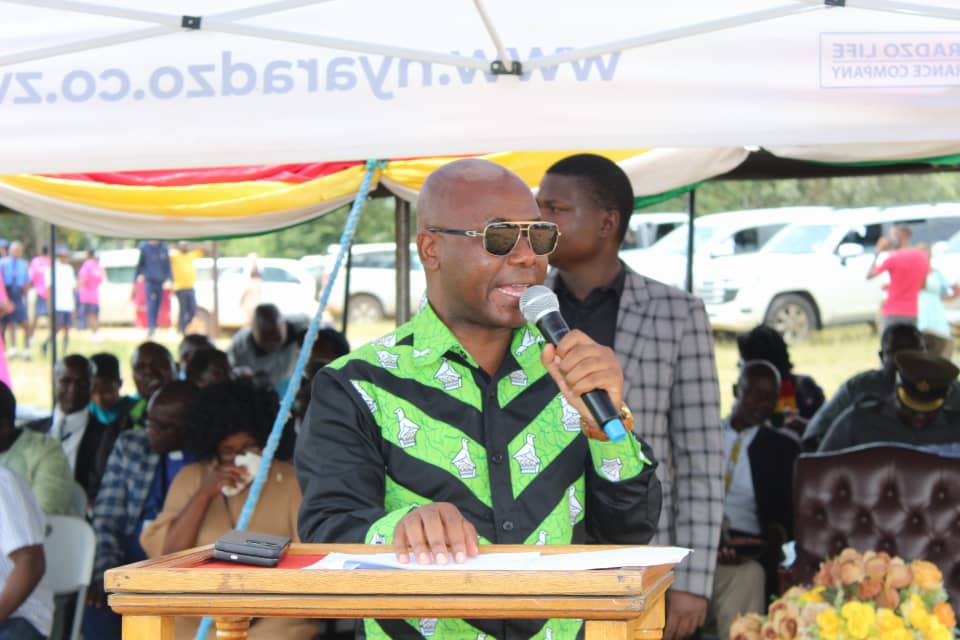 An official speaks at the International Women’s Day event in Uzumba Maramba Pfungwe, where communities were warned against child marriage.