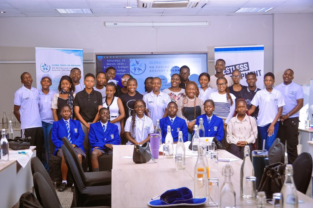 Young advocates and learners at a Zimbabwe digital well-being event on online harms against children