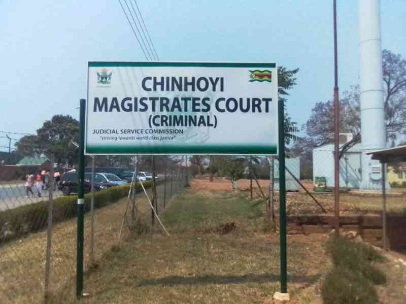 Sign outside Chinhoyi Magistrates’ Court, where a man received a 17-year prison sentence in a child rape case