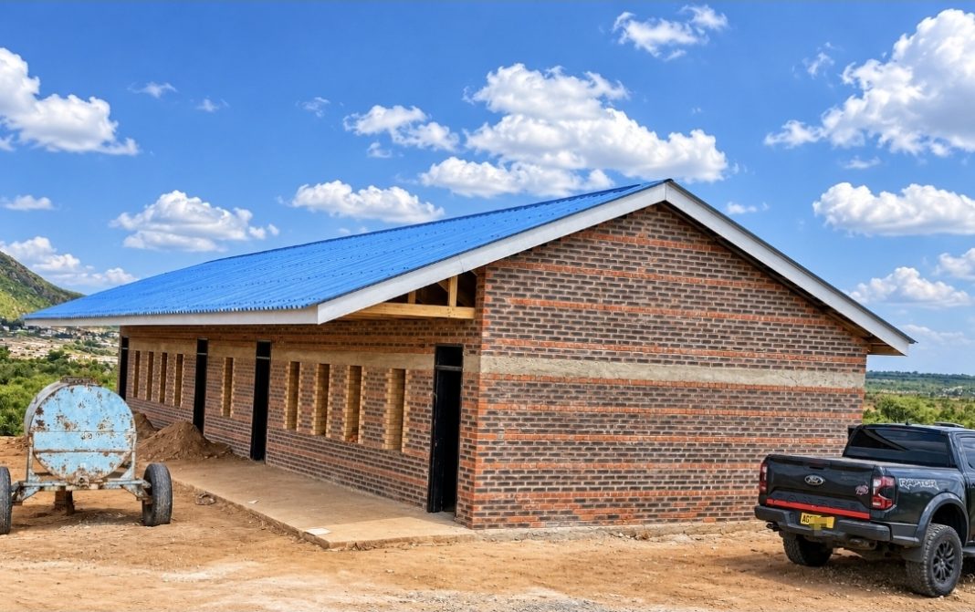 Brick classroom block with a blue roof at Jerenje Primary School in Mutoko South.